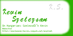 kevin szelezsan business card